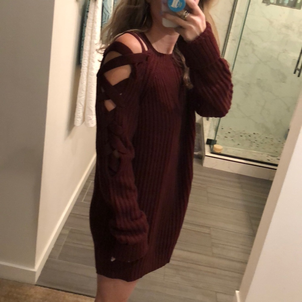 Tobi Lace Up Sweater Dress - NWT - Picture 5 of 5